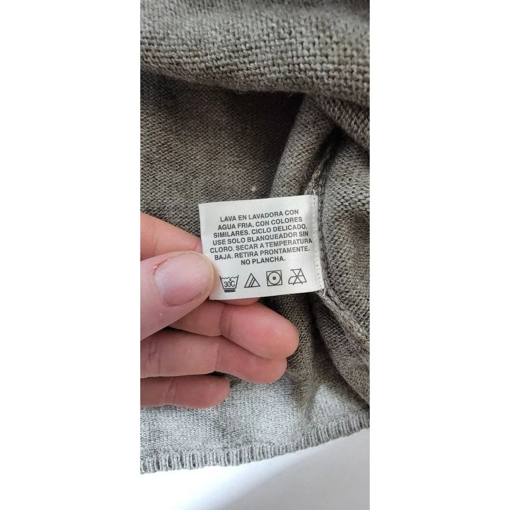 Andrew Fezza Mens XXL‎ Crewneck Sweater Heathered Tan Cable Knit Acrylic